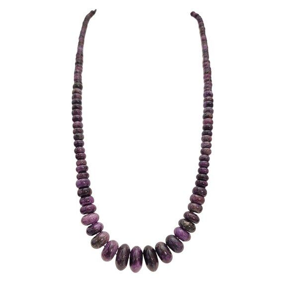 Jay King Sterling Silver Purple Stone Bead Necklace 20" Long, E775 - Picture 3 of 9